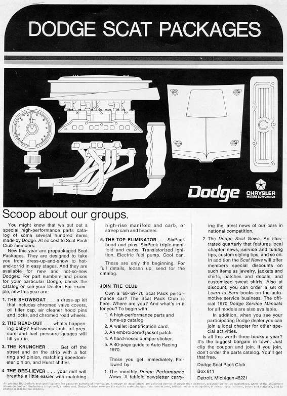 1970 Dodge Scat-Pack Brochure Page 3